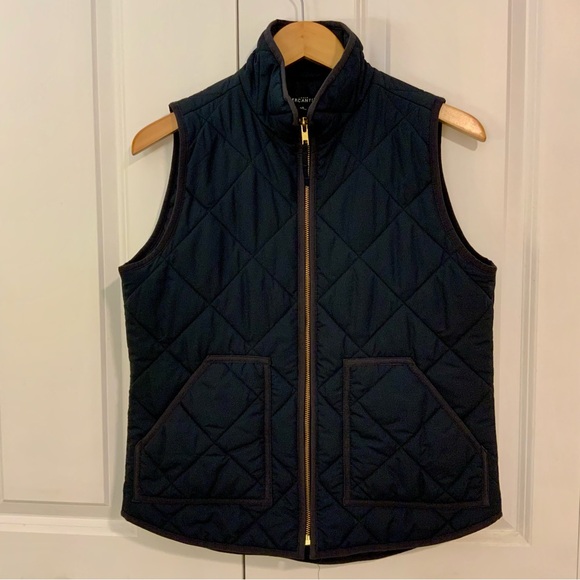 J. Crew Merchantile Navy Blue Quilted Puffer Vest Small - Picture 2 of 12